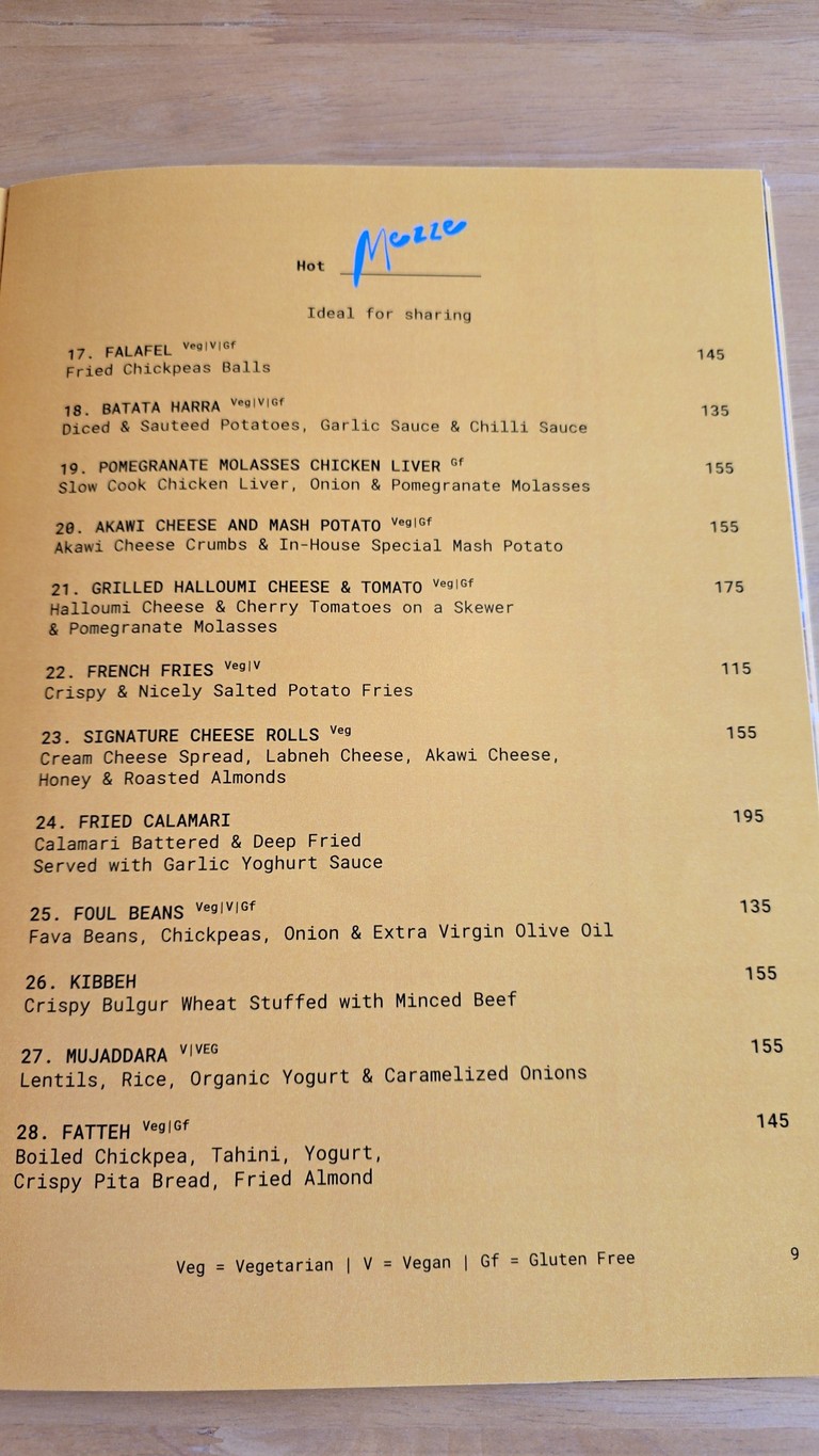 Mezze Lebanese Eatery menu 2