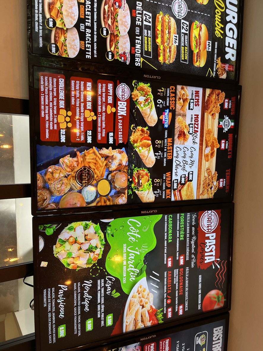 The Corner menu 2