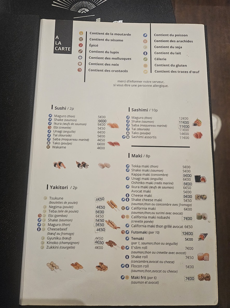 Osaka menu 1