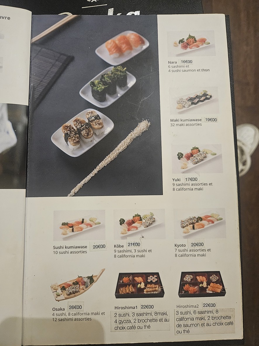 Osaka menu 3