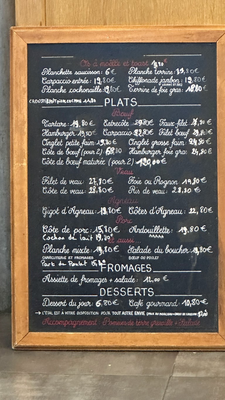 Les Provinces - Boucherie étable à manger menu 1