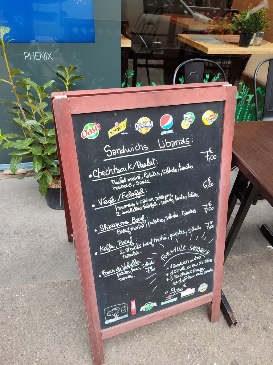 Comme Chez Toi menu 1