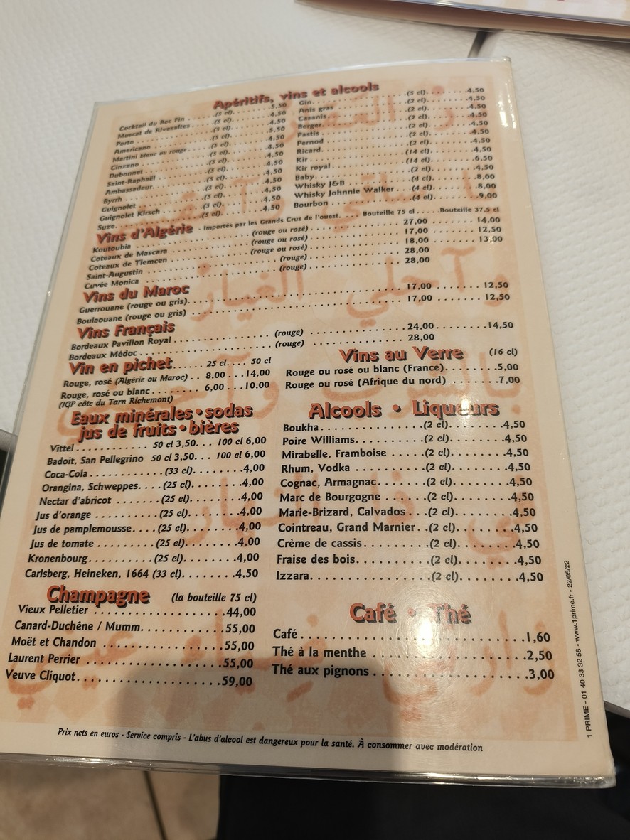 Le Bec Fin - Chez Saïd menu 3