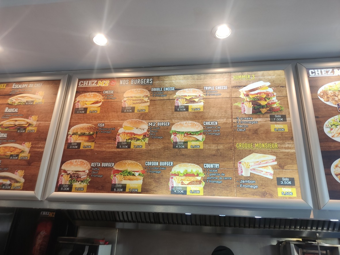 Chez M2 menu 2