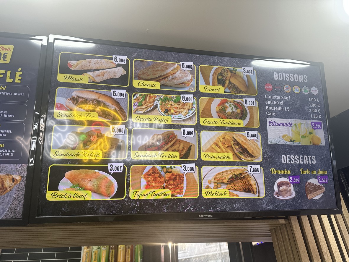 Pizza chadok street food tunisien menu 2