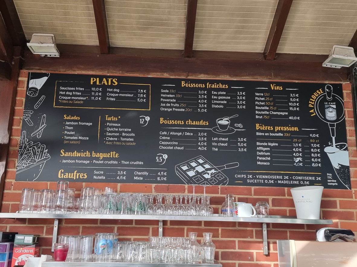 Le Café du Bois menu 1