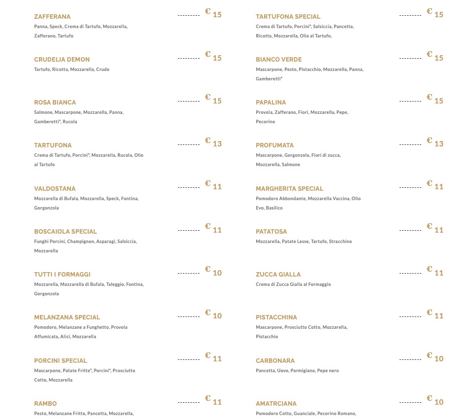 Parco dei Pini menu 4