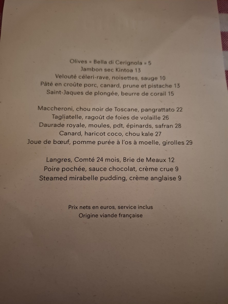 Gilou menu 1
