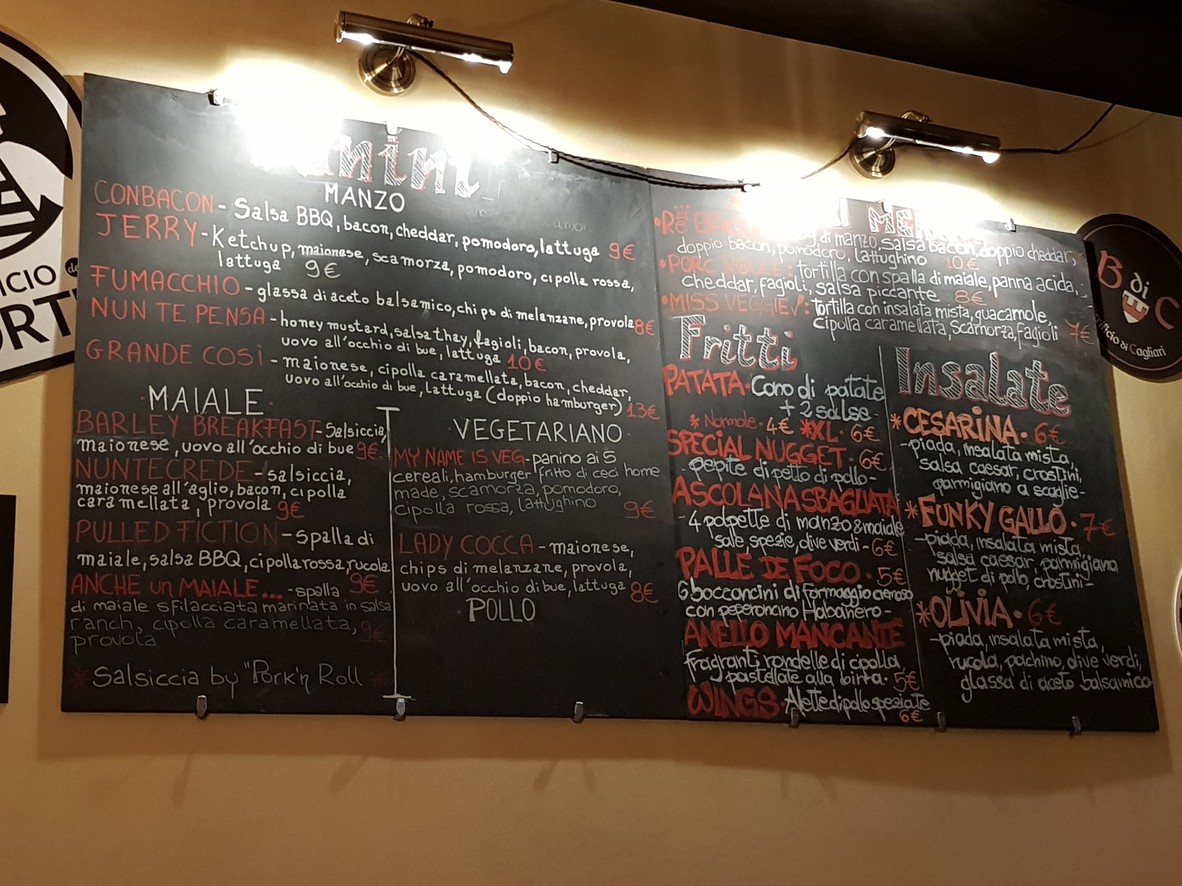 Barley Wine menu 2