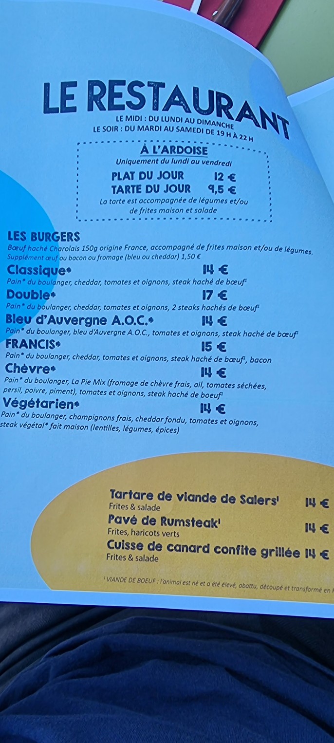 La Vieille Pie menu 2
