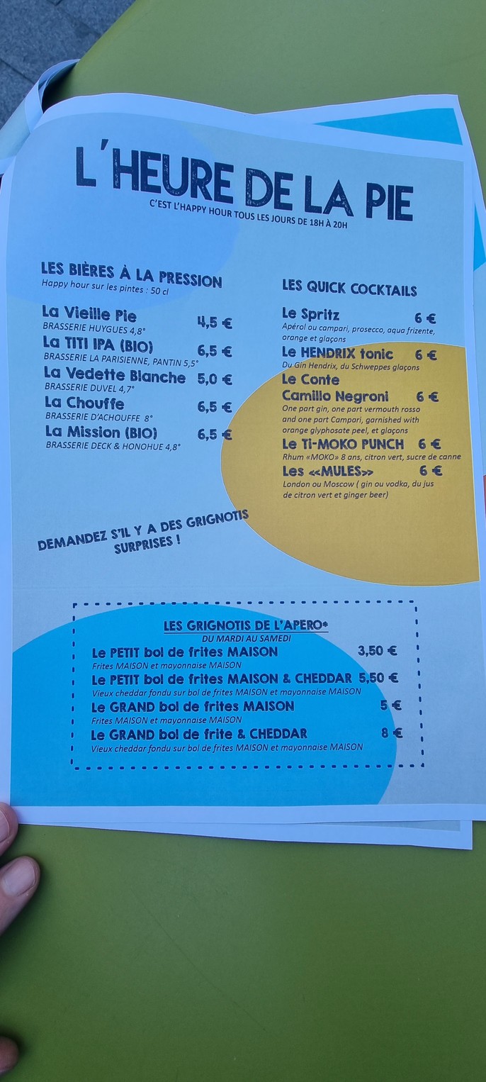 La Vieille Pie menu 4