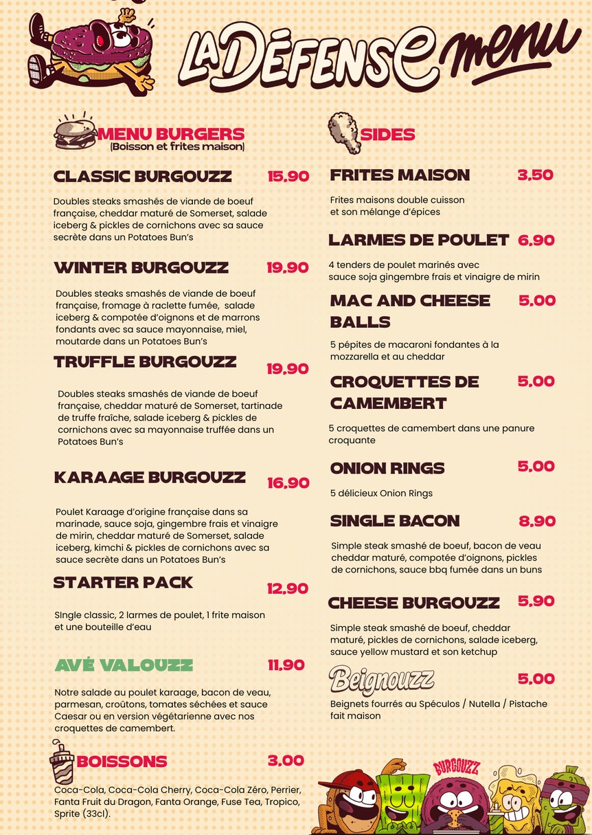 Burgouzz menu 1