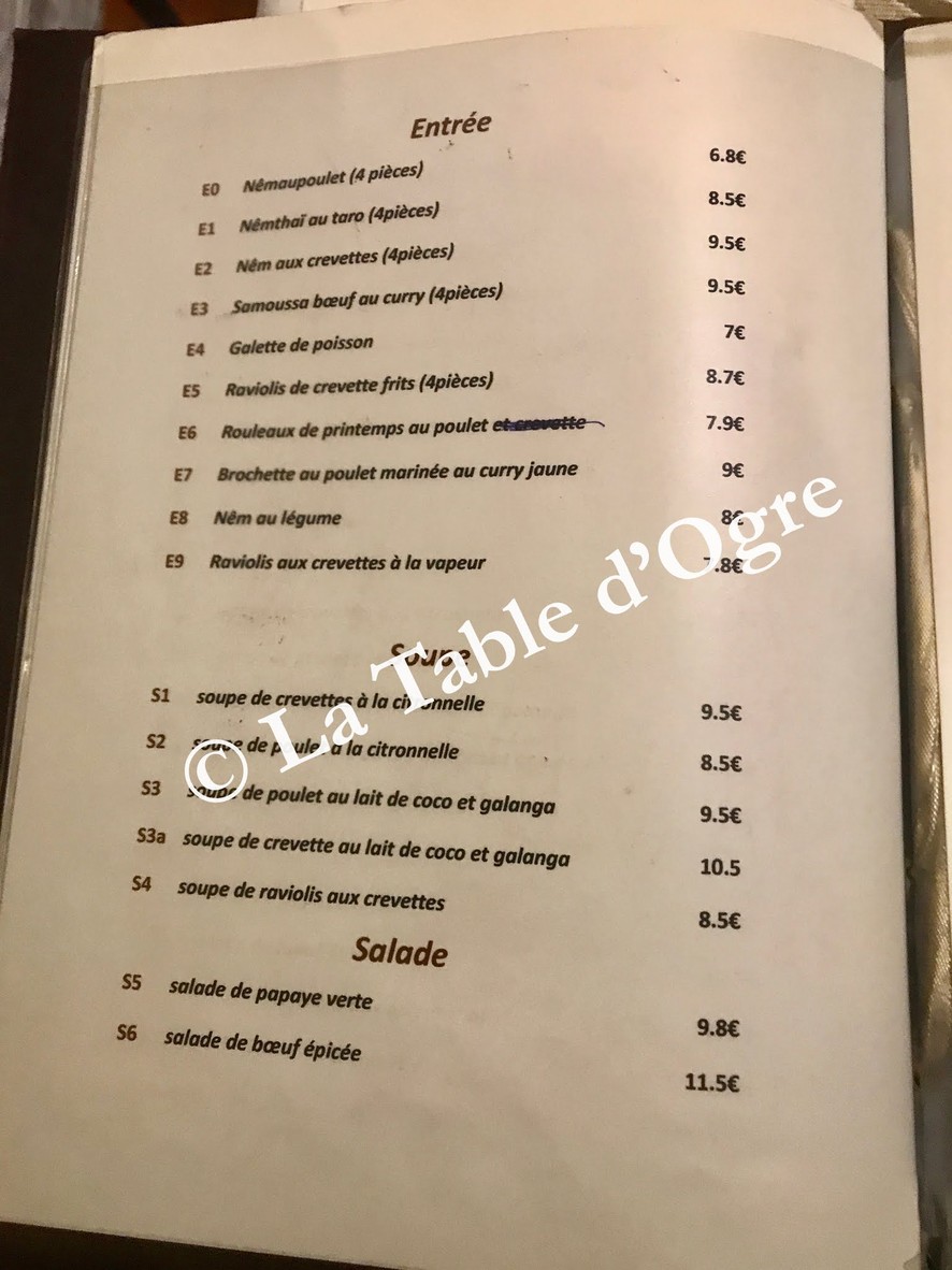 chez basilic menu 1