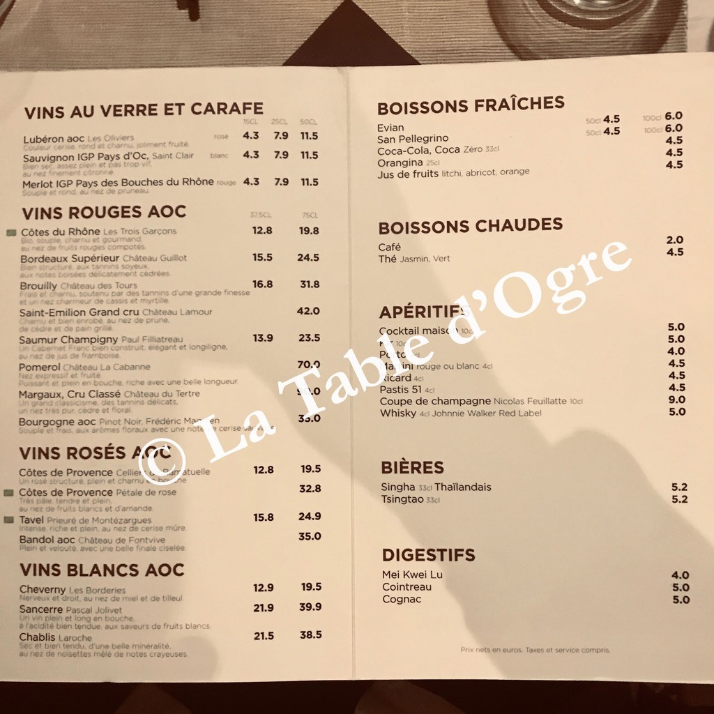chez basilic menu 4