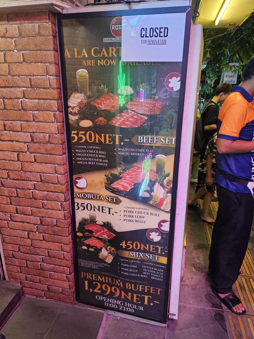 Roshi Shabu Sushi Grill menu 1