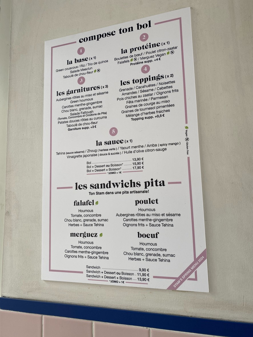 STAM Pernety menu 1