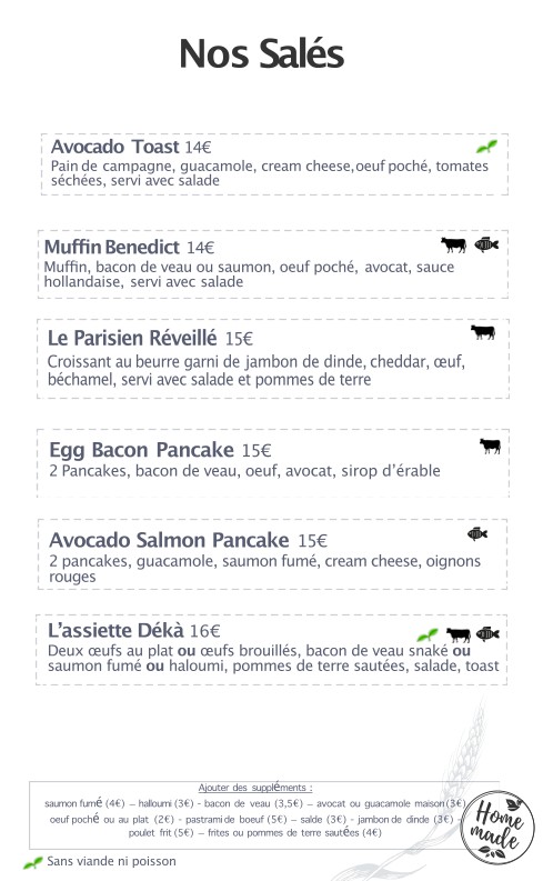 DéKà menu 1