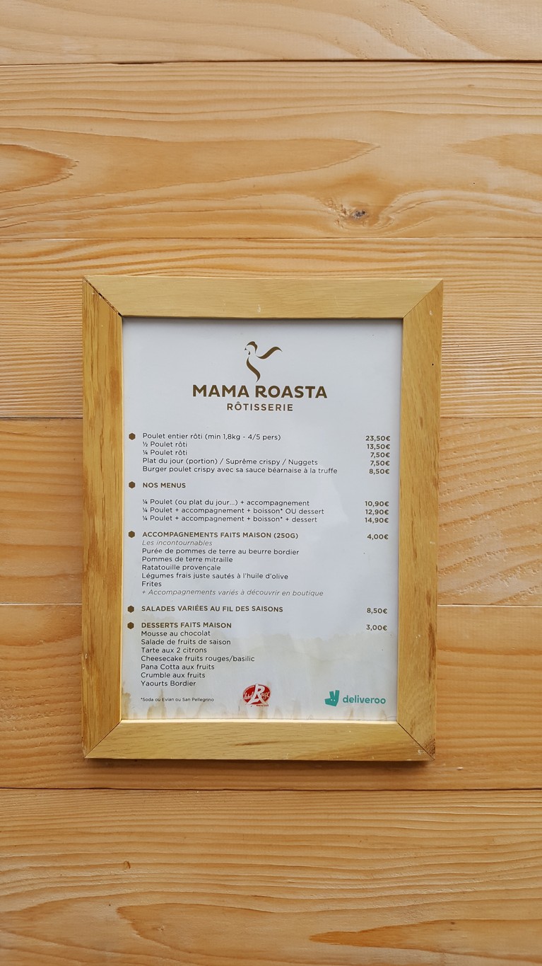 Mama Roasta menu 1