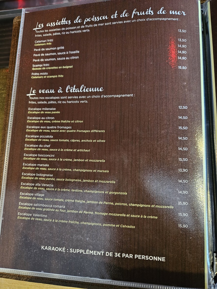 Pizzeria Valentino menu 3