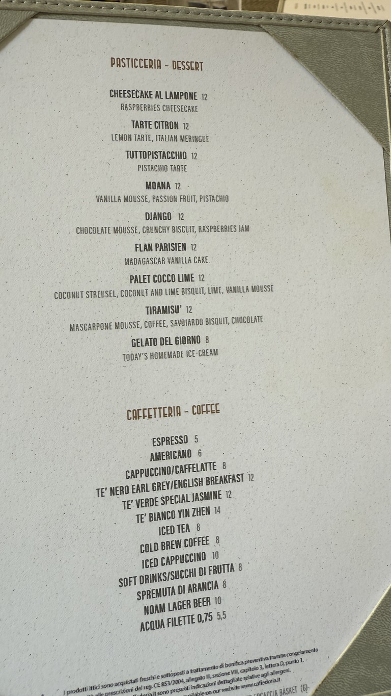 Caffè Doria menu 3
