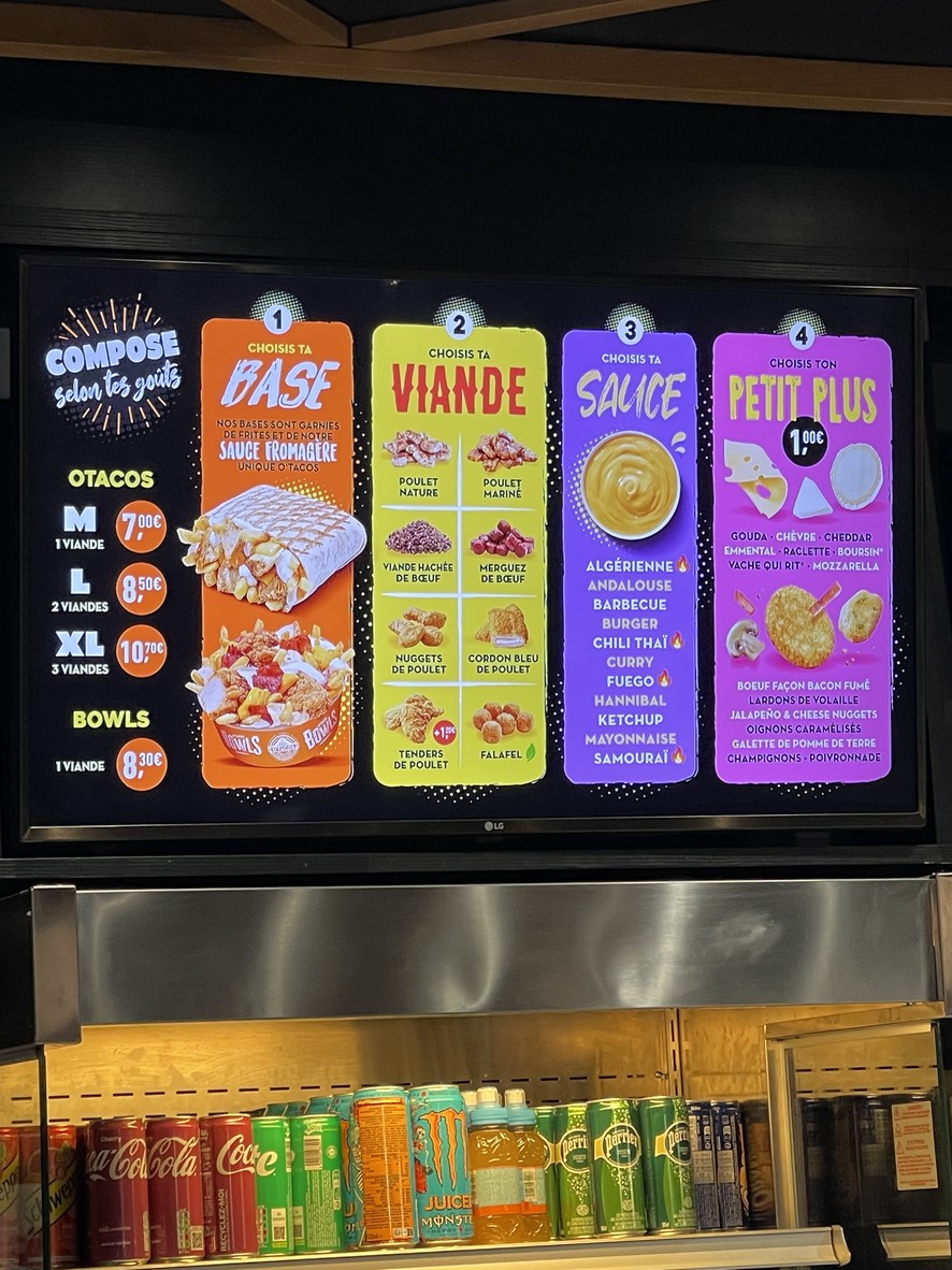 O’Tacos menu 1