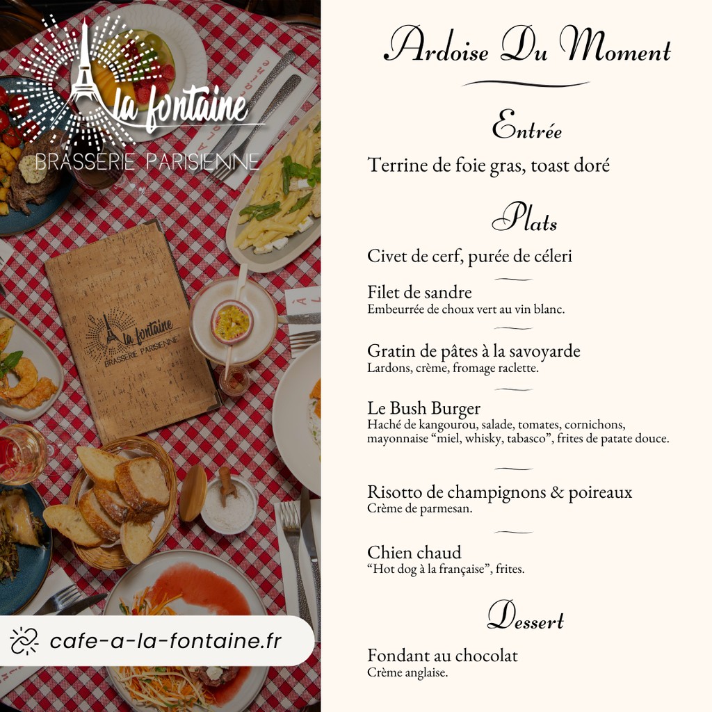 Café À la Fontaine menu 1
