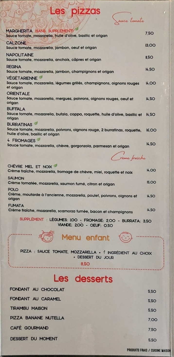Les Indécis menu 2