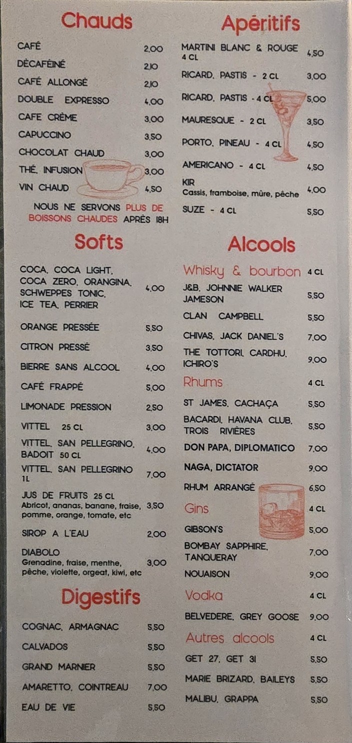 Les Indécis menu 3