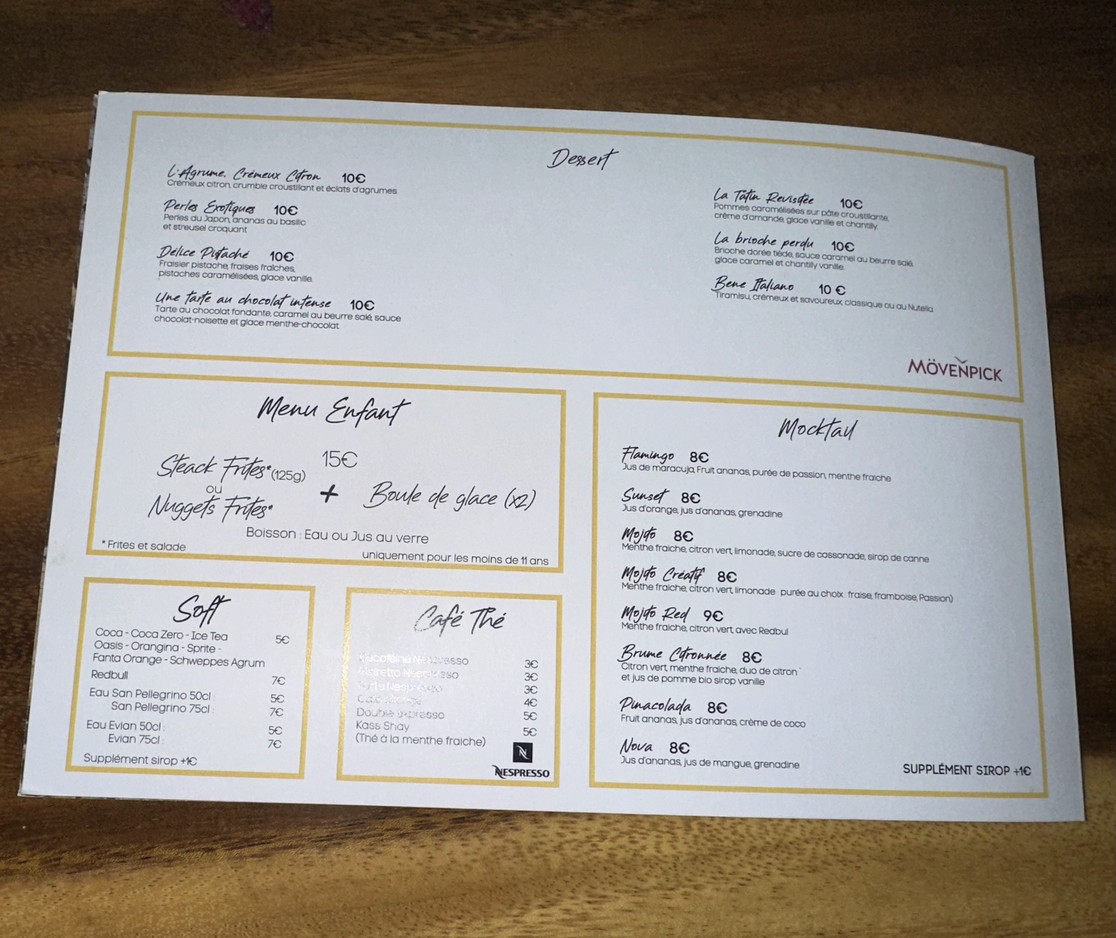 Pink Flamingo Paris menu 2