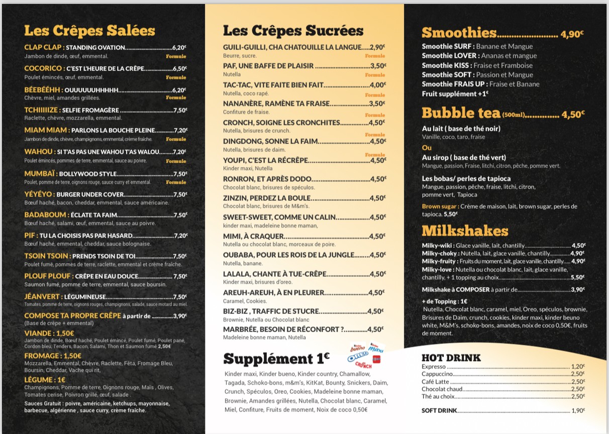 Sucre&Salé Vaugirard menu 2