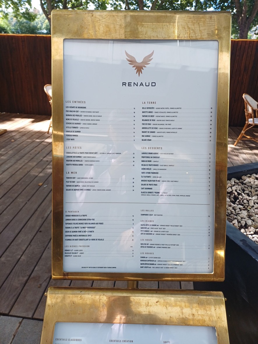 Renaud menu 1