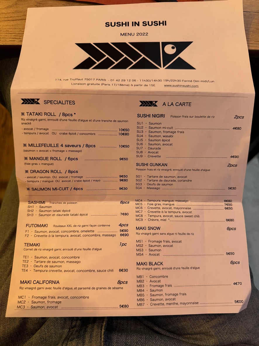 sushi in sushi menu 1