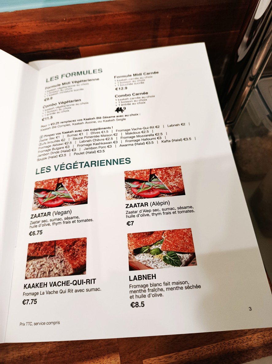 Kaakeh Square - Paris 16 menu 3