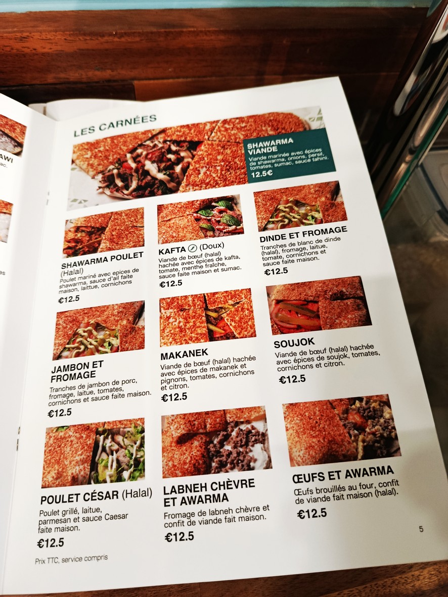 Kaakeh Square - Paris 16 menu 5
