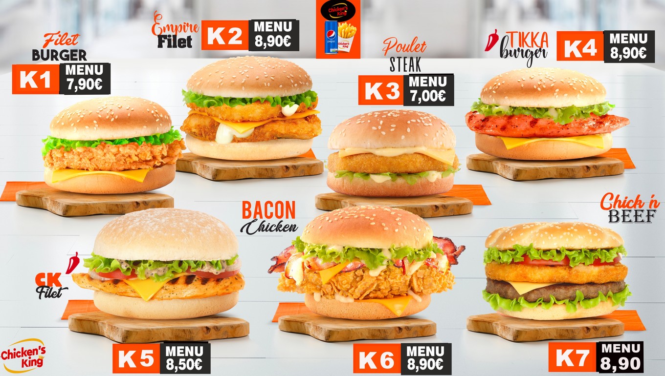 CHICKEN'S KING - Porte d'Italie menu 1