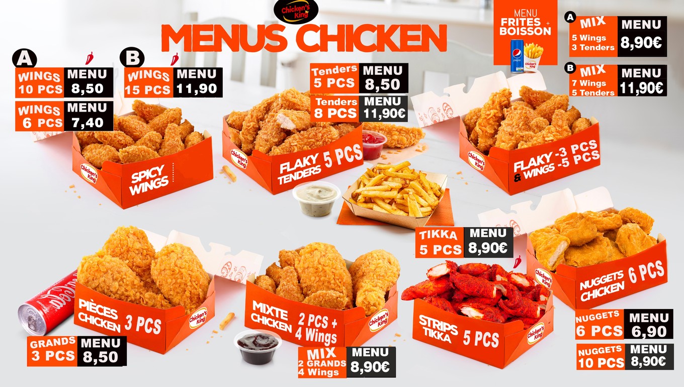 CHICKEN'S KING - Porte d'Italie menu 3