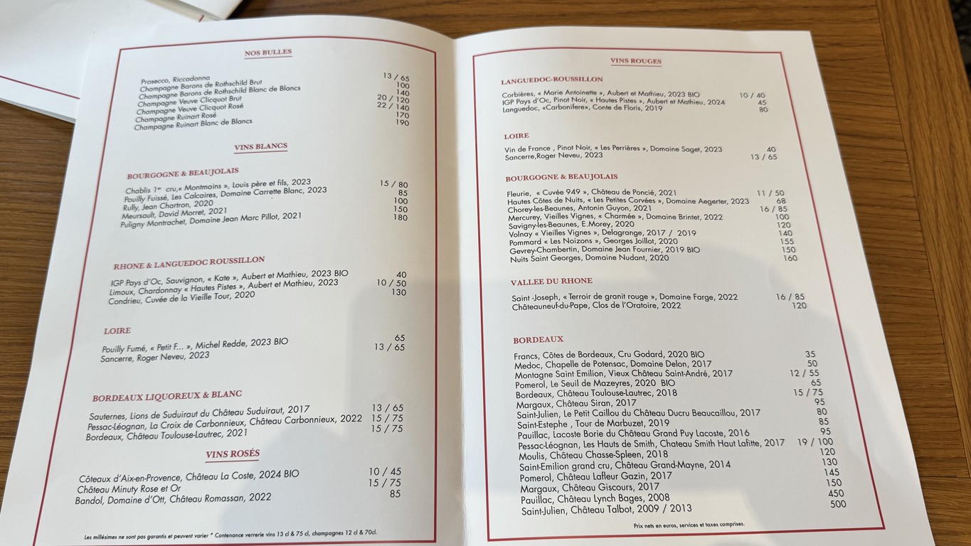 Restaurante L'Artiste menu 3
