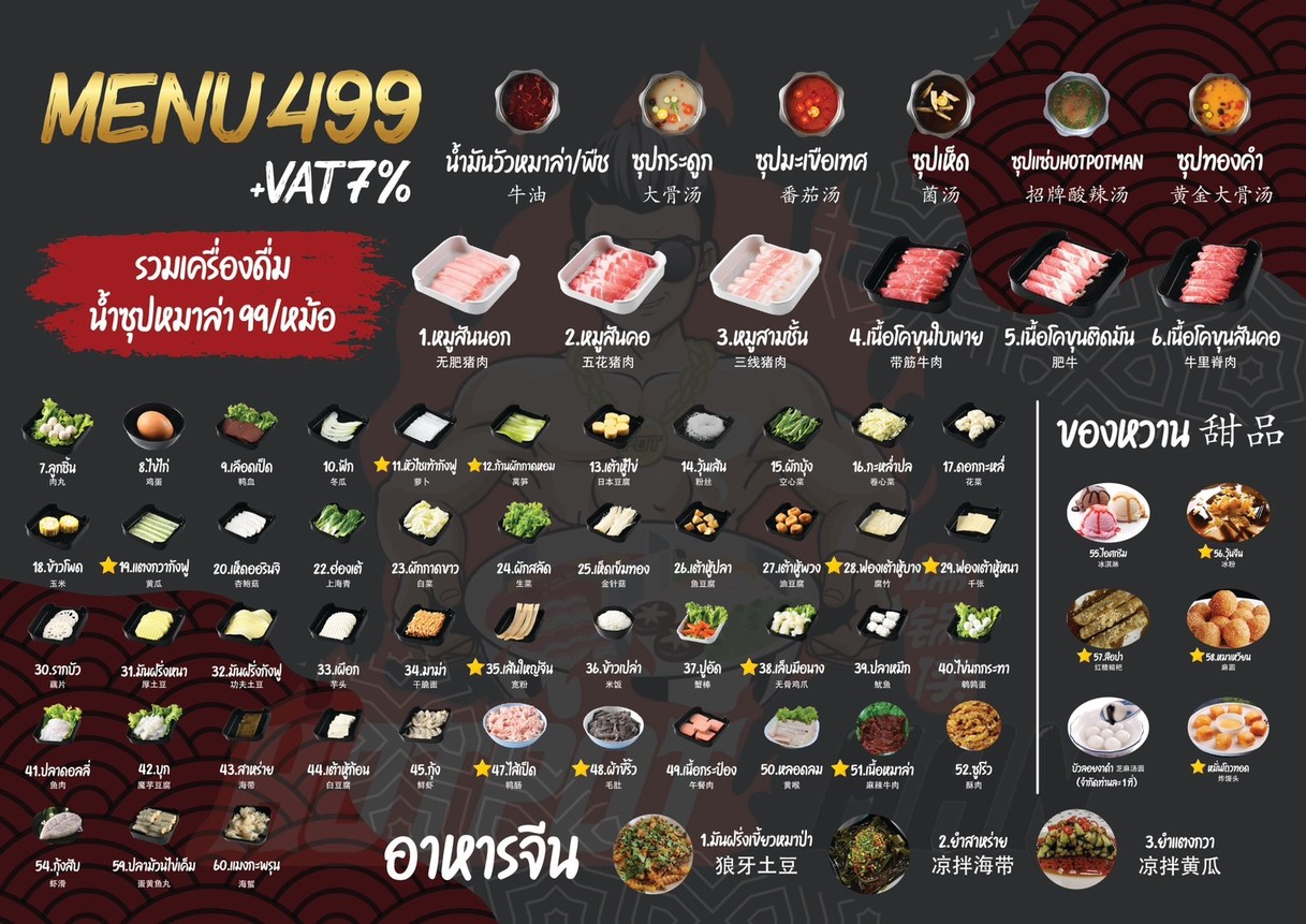 Hotpot Man Shabu Mala Buffet Prachachuen menu 6