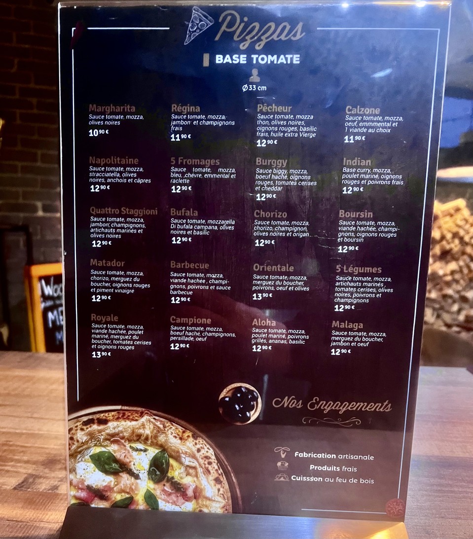 Woodiz Ivry-sur-Seine menu 1
