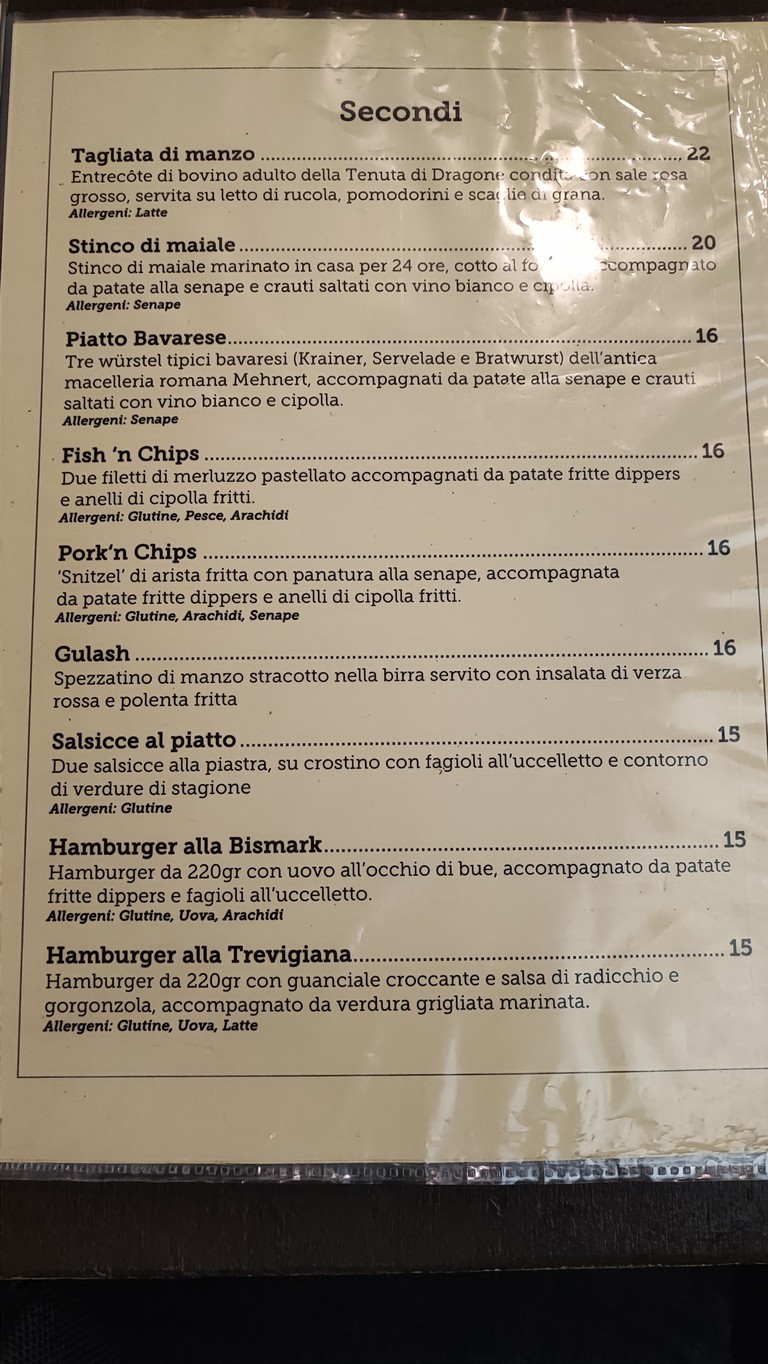 Birrifugio Trastevere menu 4