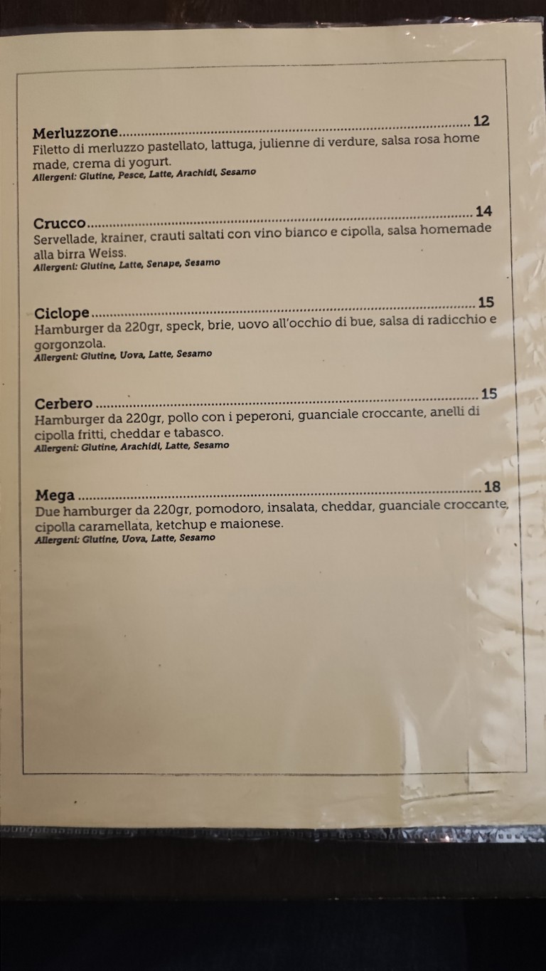 Birrifugio Trastevere menu 7