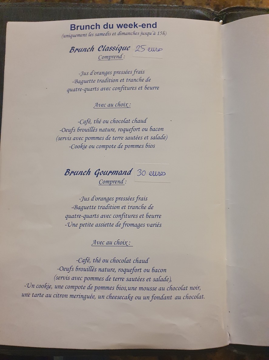 Le Café des Chats menu 2