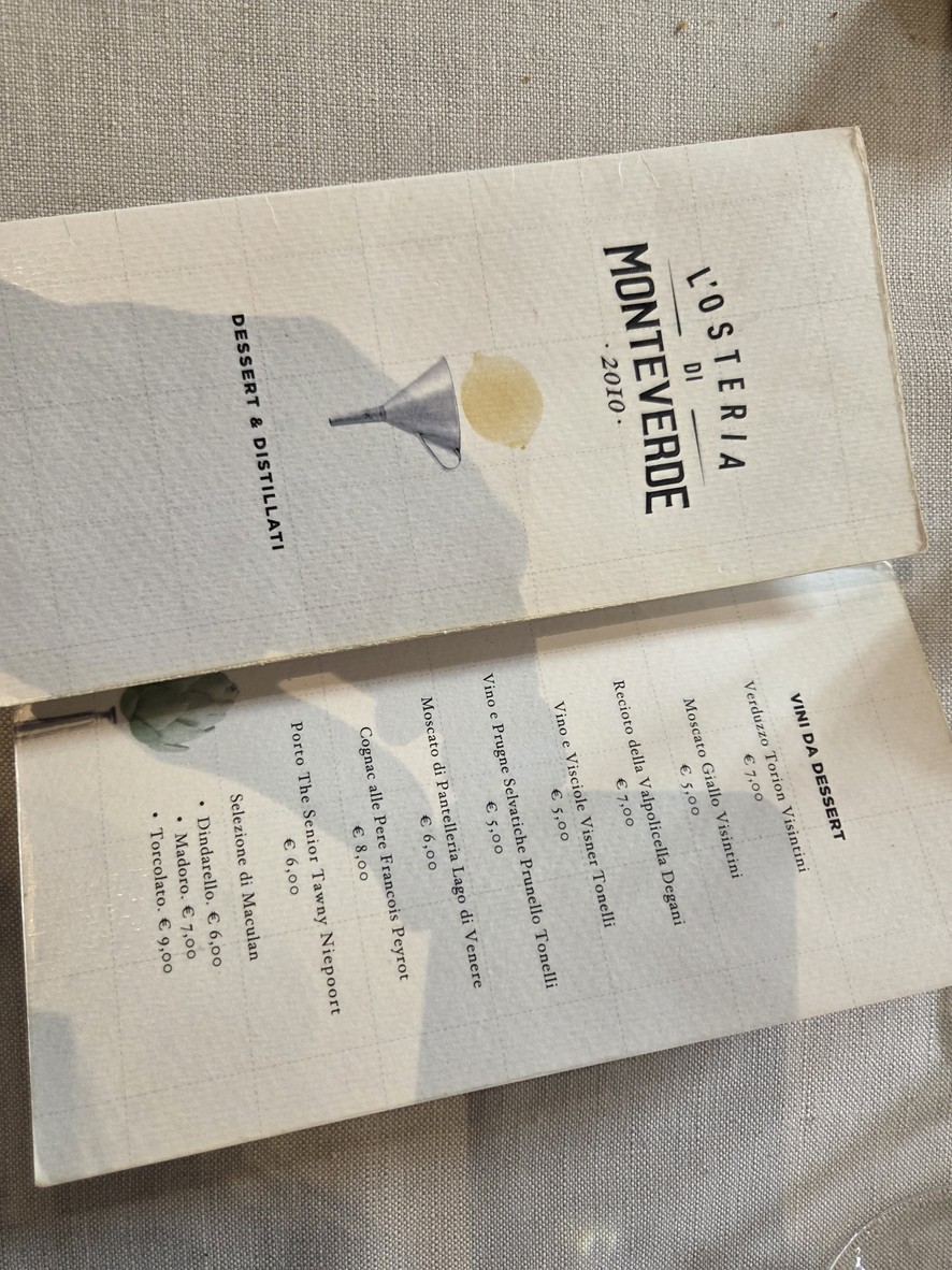 L'Osteria di Monteverde Roma menu 1