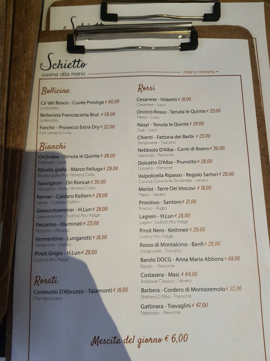 Schietto menu 2