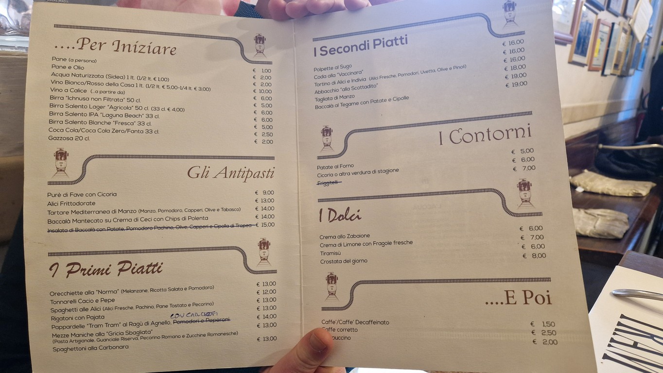 Tram Tram menu 1
