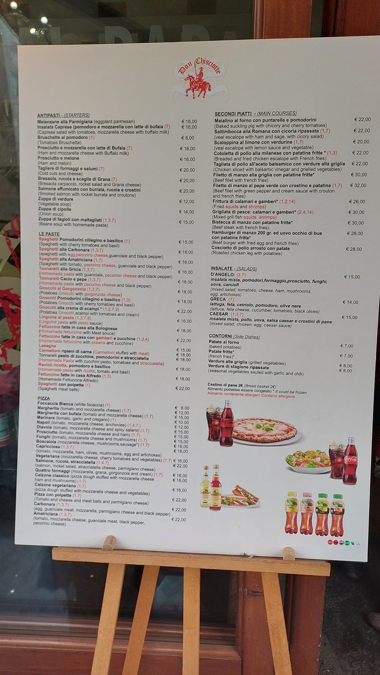 Universal Bar Pizzeria menu 1