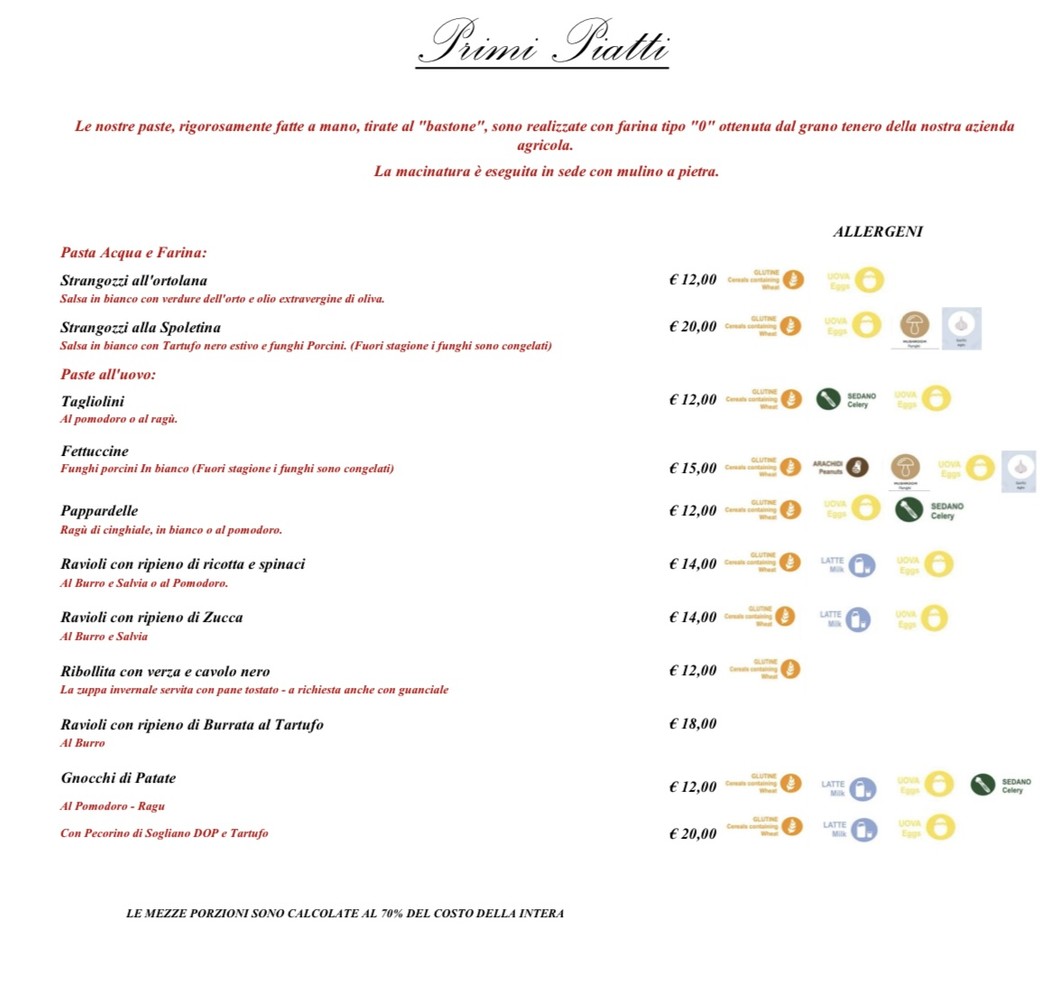 La Vergara menu 2