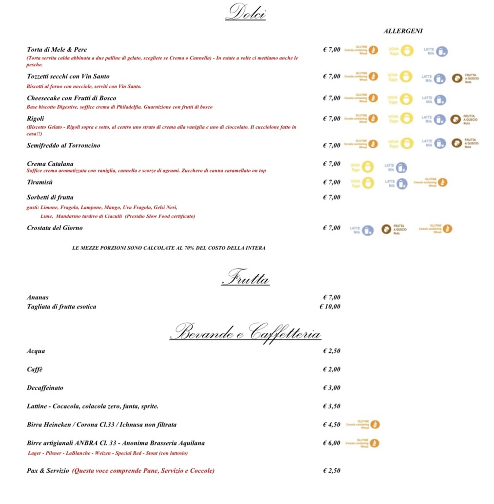 La Vergara menu 5