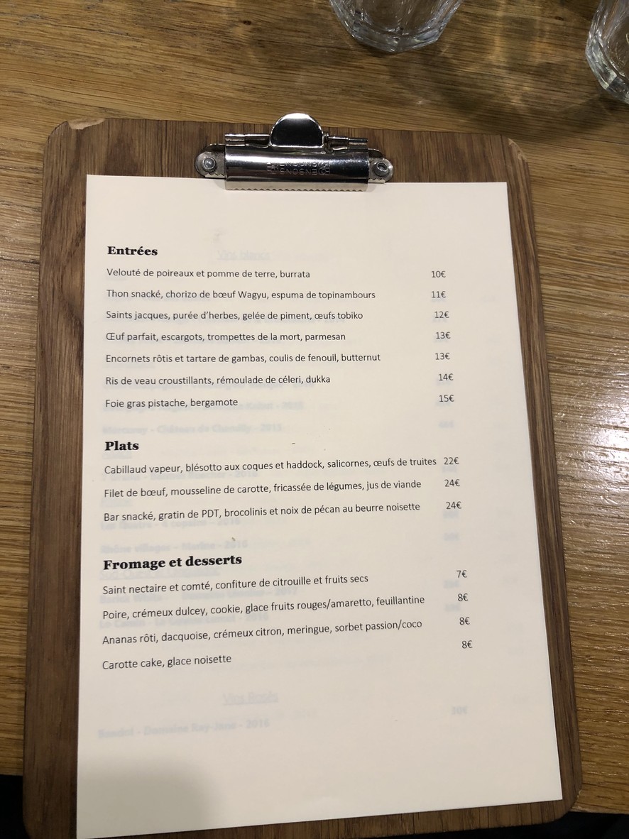 L'Acolyte de l'Insolite menu 2