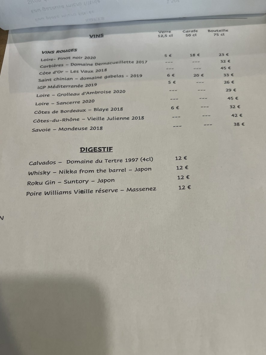 L'Acolyte de l'Insolite menu 4